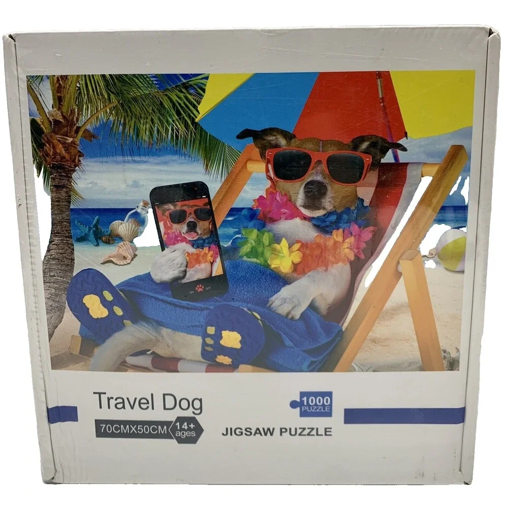 Travel Dog 1000 Piece Jigsaw Puzzle Ages 14+ Sealed in Box